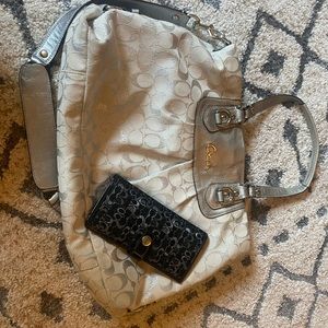 Coach bag and wallet combo